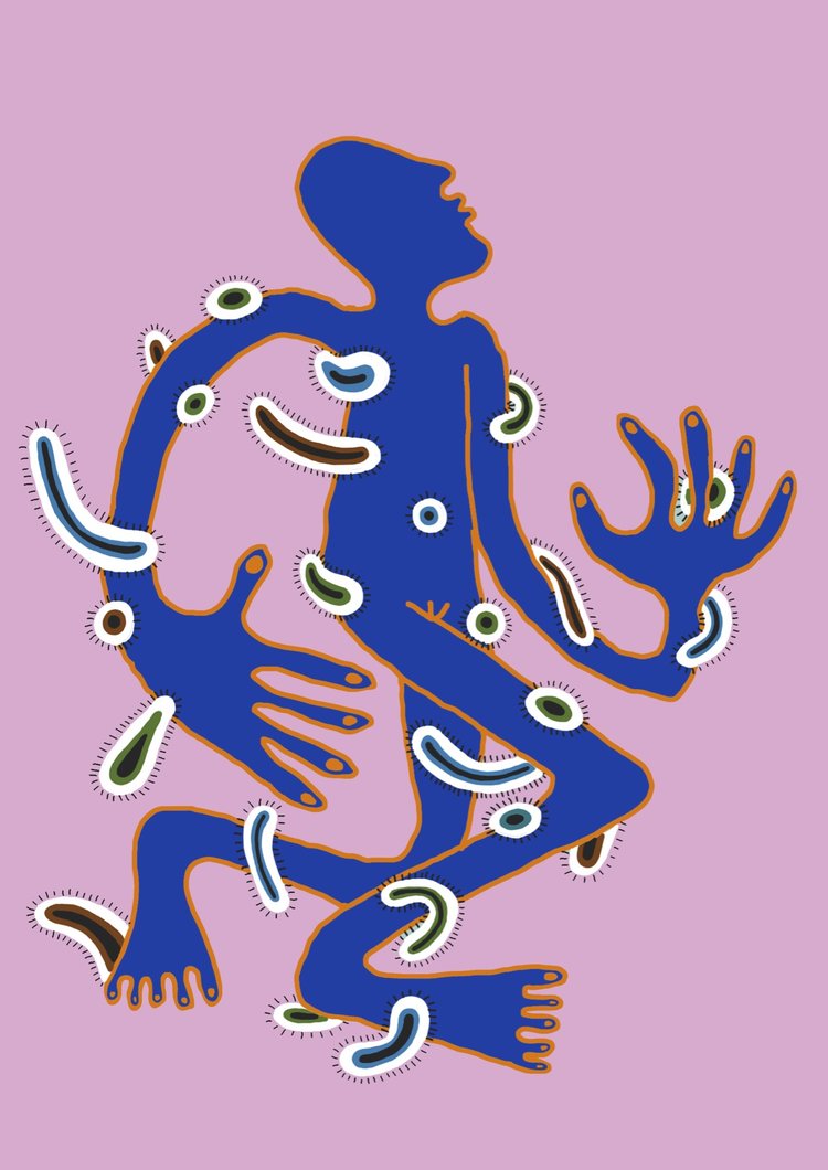 Bella Chidlow, Collecting the male gaze 2018, digital illustration, 59.4 x 42 cm